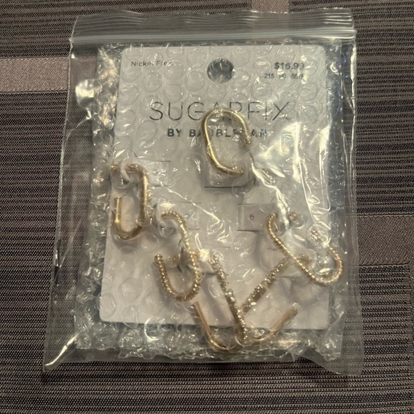 Sugarfix by Baublebar Gold Hoop Earring Set - Picture 2 of 3